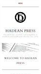 Mobile Screenshot of hadeanpress.com